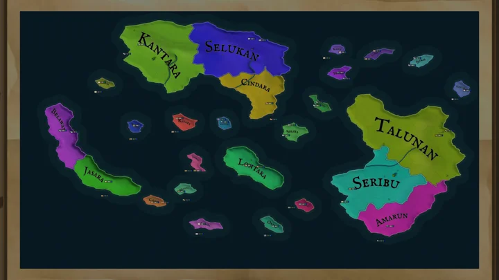 The scattered kingdoms of the Spice Isles campaign map